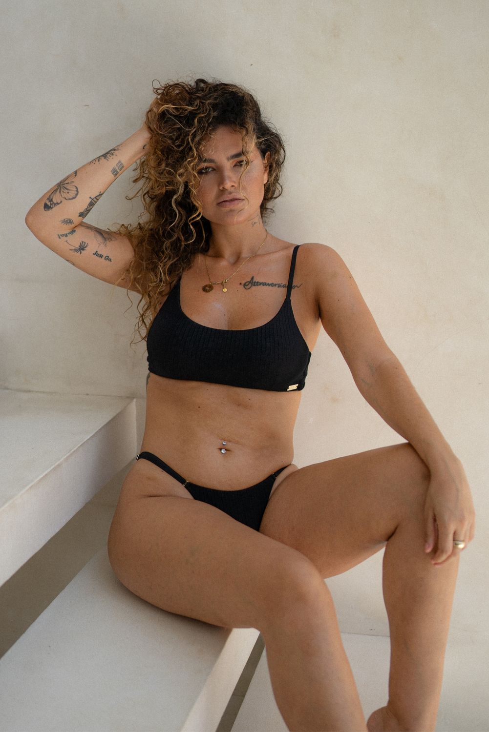 Wet Black Thong